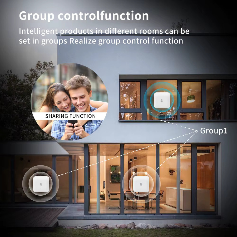 LINCUKOO Zigbee Kabelloser Intelligenter Sensor Weiß Kompakter Temperatur- und Feuchtigkeitsmonitor Kompatibel mit Alexa und Google Home Assistant - Bild 3