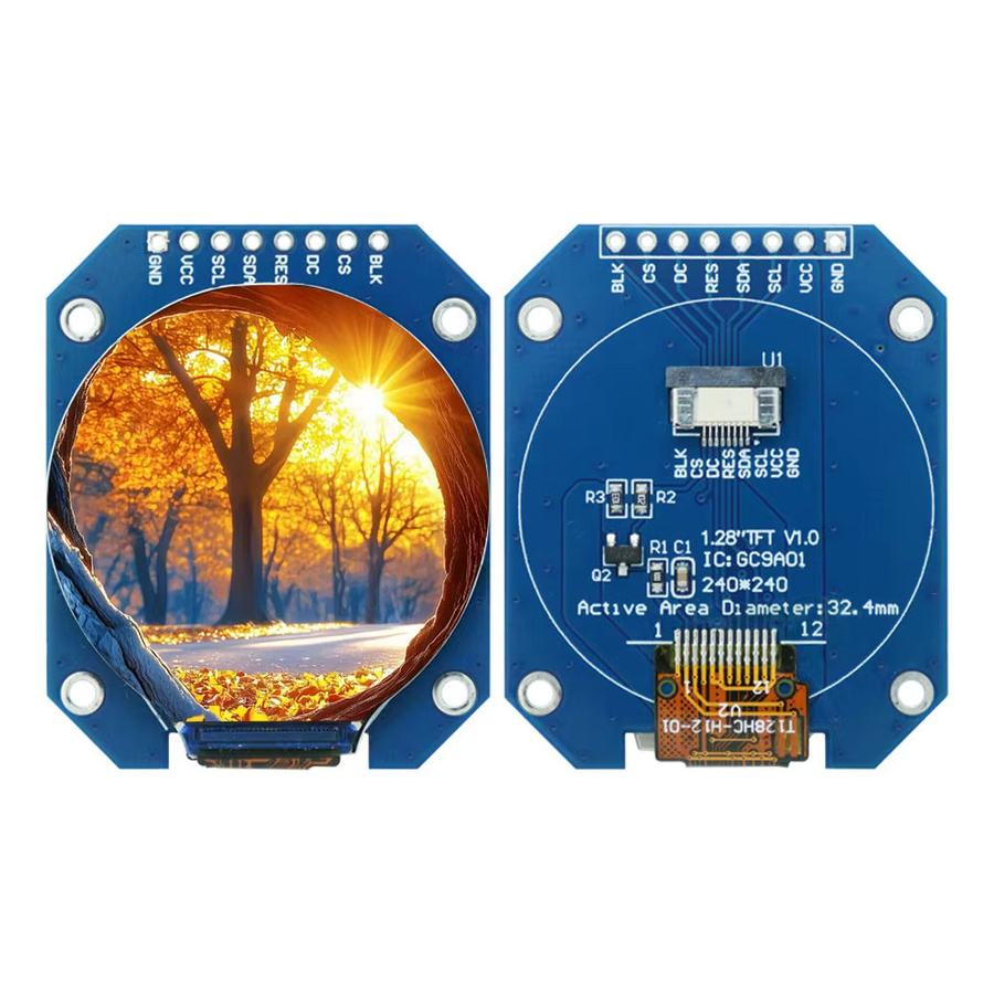 UICPAL TFT LCD Display Modul GC9A1 IPS Weitwinkel 1,28 Zoll mit SPI Schnittstelle in Blau - Bild 2