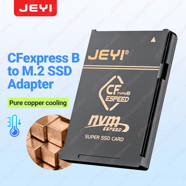 JEYI M.2 NVMe SSD zu CFexpress Type-B Adapter aus reinem Kupfer für Nikon Z6 Z7 Z8 Z9 D6 und Canon R3 R5C - Bild 1