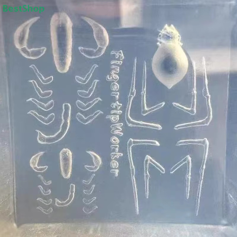 HNKMP Nagelform 3D Silikon Spinne Skorpion, Transparente Maniküre Vorlage - Bild 4