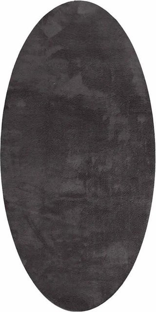 vidaXL Teppich HUARTE in Anthrazit, ovaler Teppich mit abstraktem Design, rutschfest und waschbar, B/T: 150 x 80 cm - Bild 1