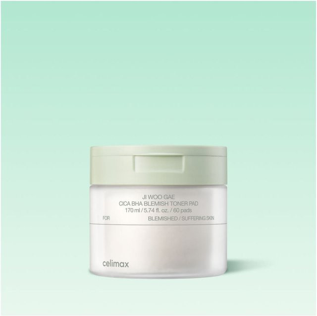 CELIMAX Ji.Woo.Gae Cica BHA Toner Pad, 170 ml, mit BHA und Panthenol - Bild 1