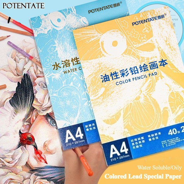 POTENTATE Skizzenbuch für Buntstifte und Aquarell mit 200g Papier in A3, A4 oder A5 - Bild 1