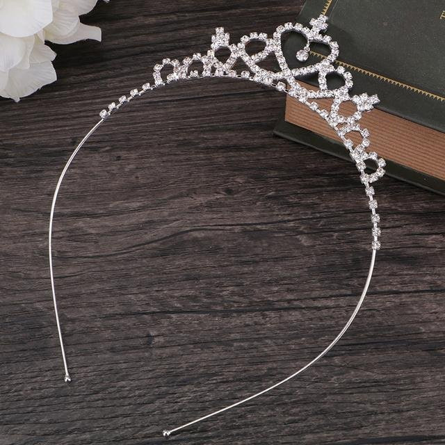 Wucifang Jewelry Haarschmuck Tiara, Metall, Schwarz, Kristall, Kinder - Bild 1
