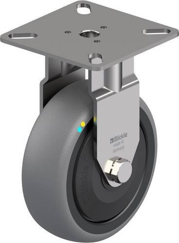 Blickle Bockrolle Rad-Durchmesser: 75mm Tragfähigkeit (max.): 50kg in Schwarz-Grau aus Edelstahl - Bild 1
