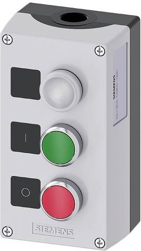 Siemens 3SU1853-0AB00-2AB1 Kombinationsgehäuse aus Metall in Grau mit Schutzart IP66, IP67 und IP69K - Bild 1