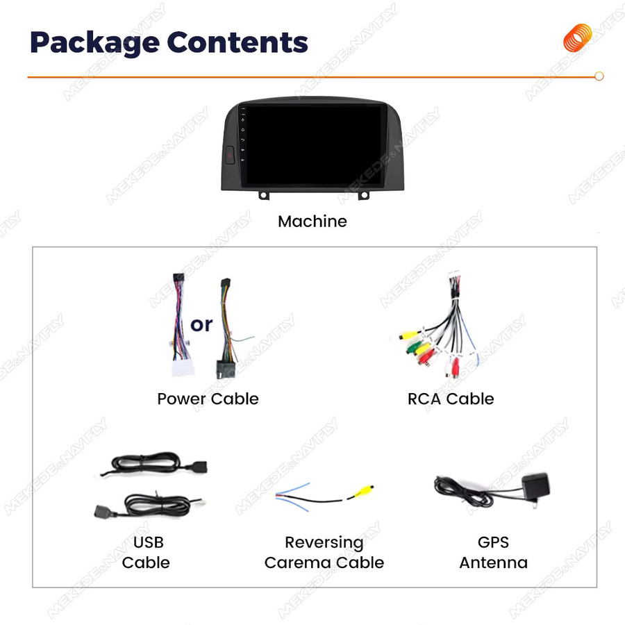 MEKEDE Carplay Android Auto Multimedia Radio für Hyundai Sonata NF 2004-2008 in Schwarz mit WiFi und Bluetooth - Bild 4
