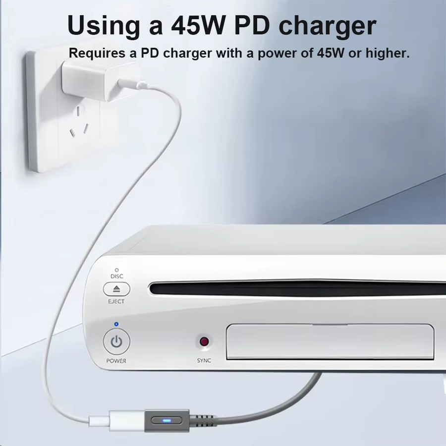 OULLX 45W Typ-C PD Ladekabel für Nintendo Wii U in Grau - Bild 2