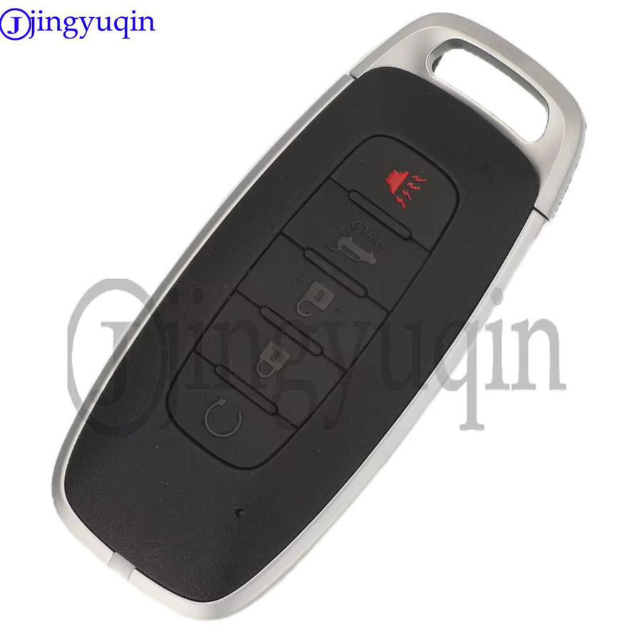 Jingyuqin Smart Remote Keyless Fob 433MHz 5 Tasten Autoschlüssel für Nissan Pathfinder Rogue Kicks in Schwarz - Bild 2