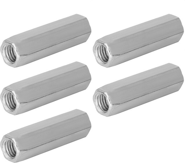 Neoglint 5er Set Verzinkte Sechskantmuttern aus Stahl M10 x 40 mm in Silber - Bild 1
