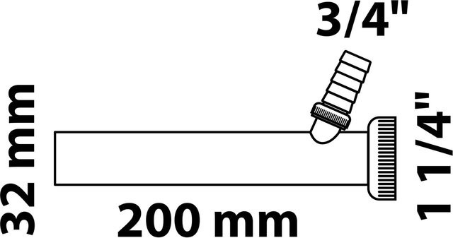 Kirchhoff Tauchrohr Siphon aus Messing in Chrom, Durchmesser: 41,9 mm x 26,4 mm, Höhe: 200 mm - Bild 1