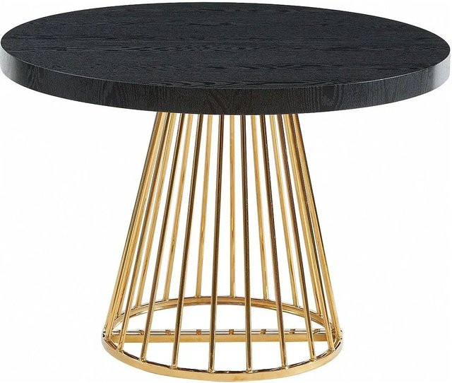 Vente-unique Esstisch Firela aus MDF und Stahl, Schwarz-Gold, ausziehbar, B: 260 cm, T: 110 cm, H: 76 cm - Bild 1