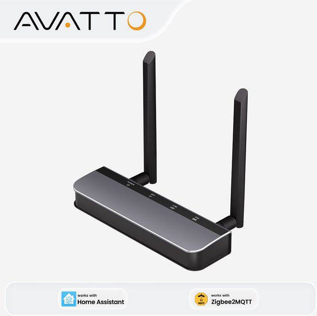 AVATTO ZigBee 3.0 PoE Dongle in Schwarz mit Ethernet, WLAN und USB-C Verbindung für webbasiertes Management - Bild 1