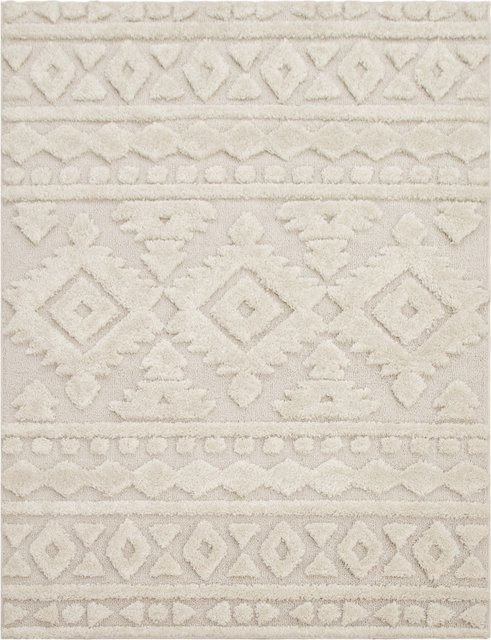 Teppich Geneva in Beige mit Rautenmuster und Hoch-Tief-Effekt, B: 160 cm, T: 220 cm - Bild 1