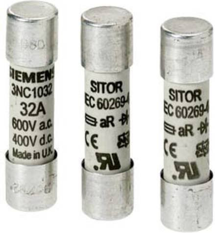 Siemens 3NC14200MK Zylindersicherungseinsatz 20A 690V Silber 10 Stück - Bild 1