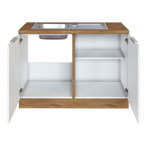 HELD MÖBEL Spülenschrank Faro in Weiss, B/H/T: 120 x 86 x 60 cm - Bild 2