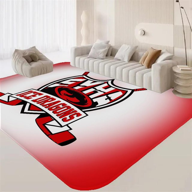 Wucifang Jewelry Bodenmatte Eishockey Modern Anti-Rutsch Waschbar, Farbe: Rot, B/T: 40 x 60 cm - Bild 1