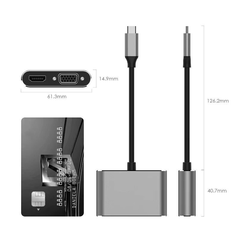 DIXSG USB C Hub mit 4K HDMI und USB 3.0 sowie PD Ladestation für MacBook, iPad und Samsung S20 Dex - Bild 4