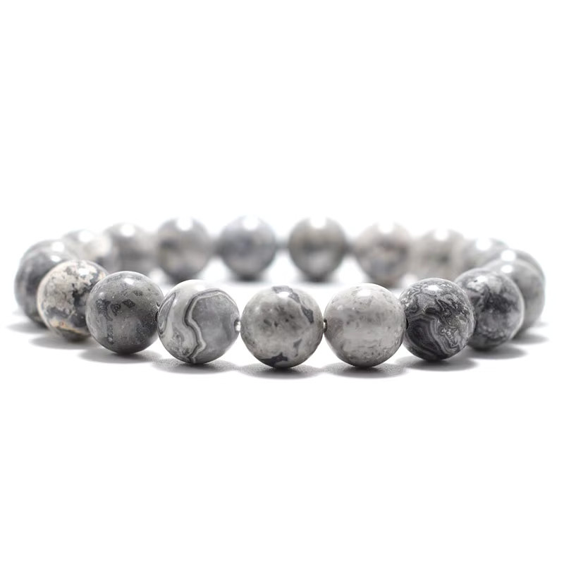 Armband, Perle, grau, Unisex - Bild 2
