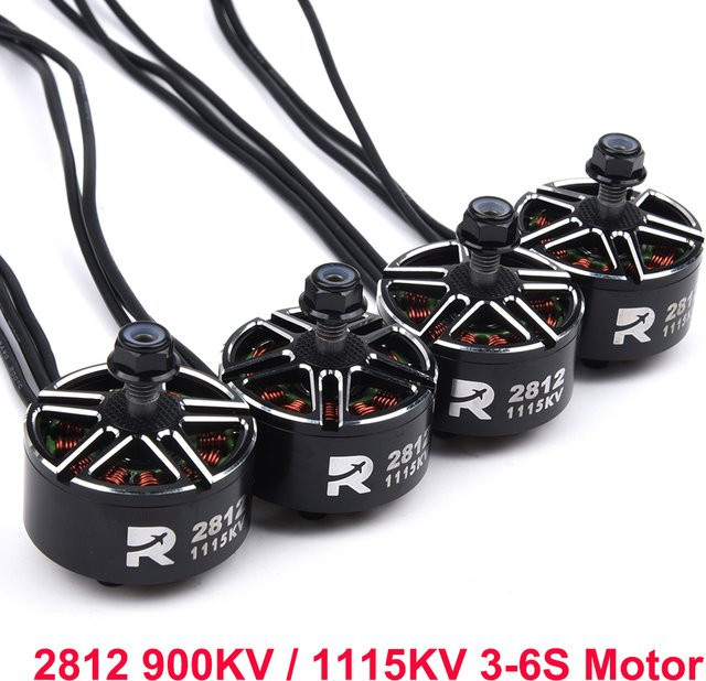 Readytosky 4er Set Bürstenlose Motoren 2812 900kv 1115kv für RC FPV Langstrecken-Renn Drohnen in Schwarz - Bild 1