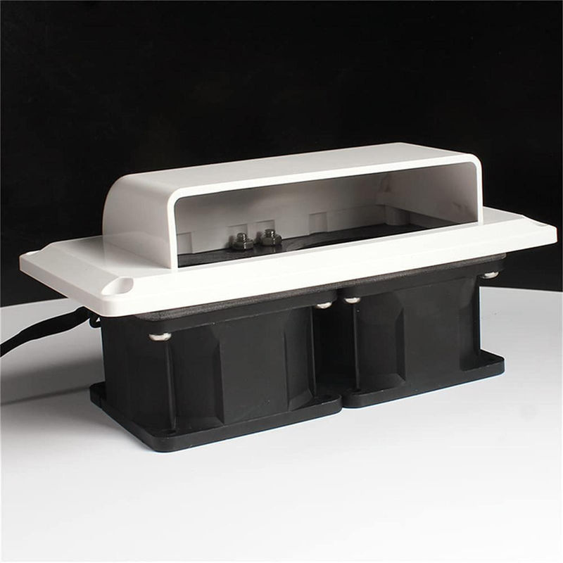 Igeteck Abluftventilator für Wohnwagen und Wohnmobil mit seitlicher Entlüftung, 12 V, Weiß, B/H/T: 15,0 x 7,2 x 8,0 cm - Bild 4