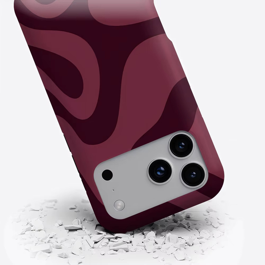 Aurbe Flow Case 2-in-1 MagSafe Hülle mit mattem Schutzfilm für iPhone 17 16 15 14 Plus Pro Max, Stoßfeste Hartschale, Burgunderrot - Bild 3