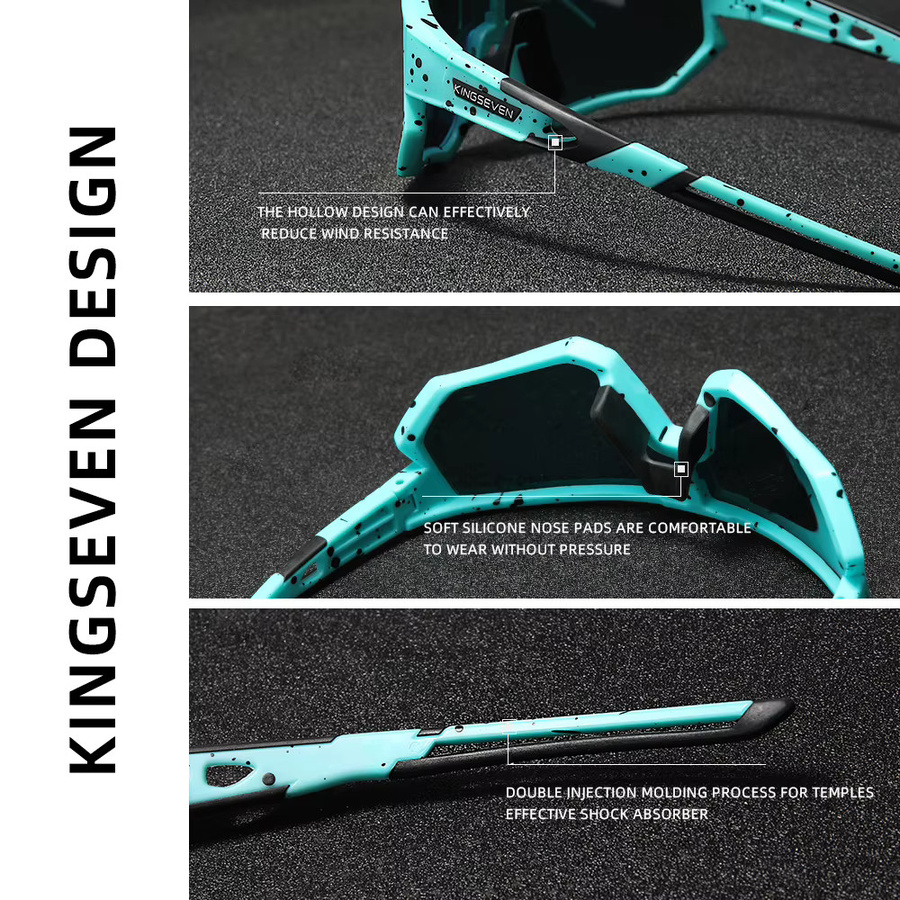 Kings even Sonnenbrille, Sportsonnenbrille, Unisex, Vollrand, Kunststoff, polarisiert - Bild 2