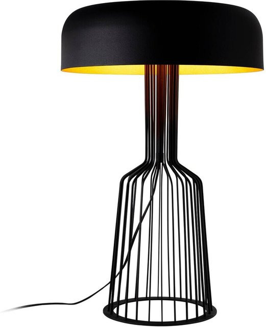 Opviq Tischleuchte aus Eisen in Gold und Schwarz mit E27 Fassung, B/T/H: 36 x 36 x 57 cm - Bild 1