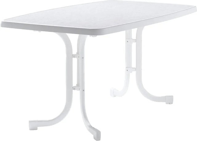 Sieger Klapptisch Rechteckig aus Kunststoff in Weiß B/T/H: 150 x 90 cm - Bild 1