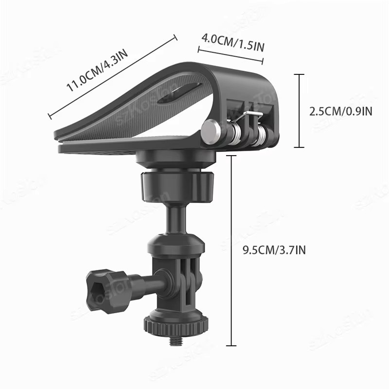 SZKOSTON Universal Auto Sonnenblende Halterung mit Schnell-Clip in Schwarz für GoPro Hero 13 12 11 10 9 8, DJI Osmo Action 6 5 Pro und Insta 360X5X4 Action Cameras - Bild 2