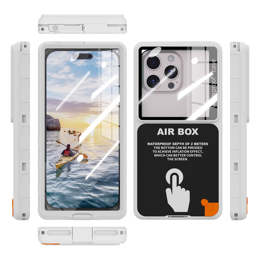 Shellbox Wasserdichte Handyhülle IP68 transparent für bis zu 6,9 Zoll mit Unterwasser-Touchscreen und Staub- sowie Fallschutz - Bild 2