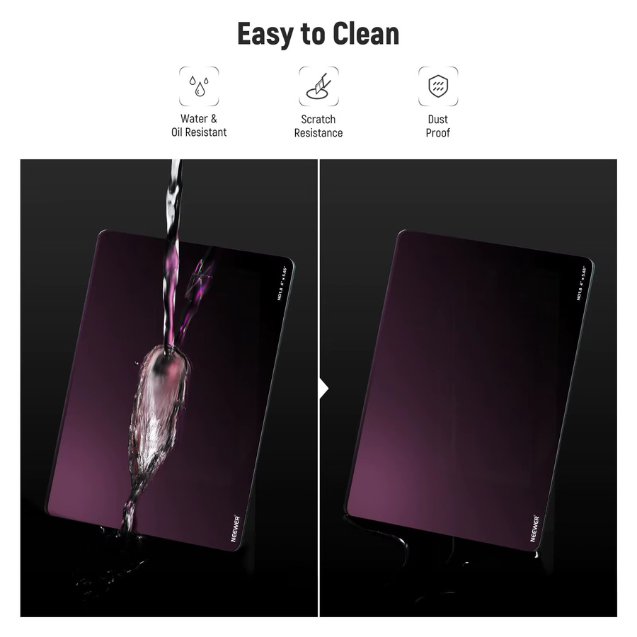 NEEWER Quadratischer ND-Filter mit 30-fach Multi-Nano-Beschichtung für NEEWER Matte Box, Tilta und SmallRig, Breite: 26,0 cm, Höhe: 14,4 cm - Bild 2