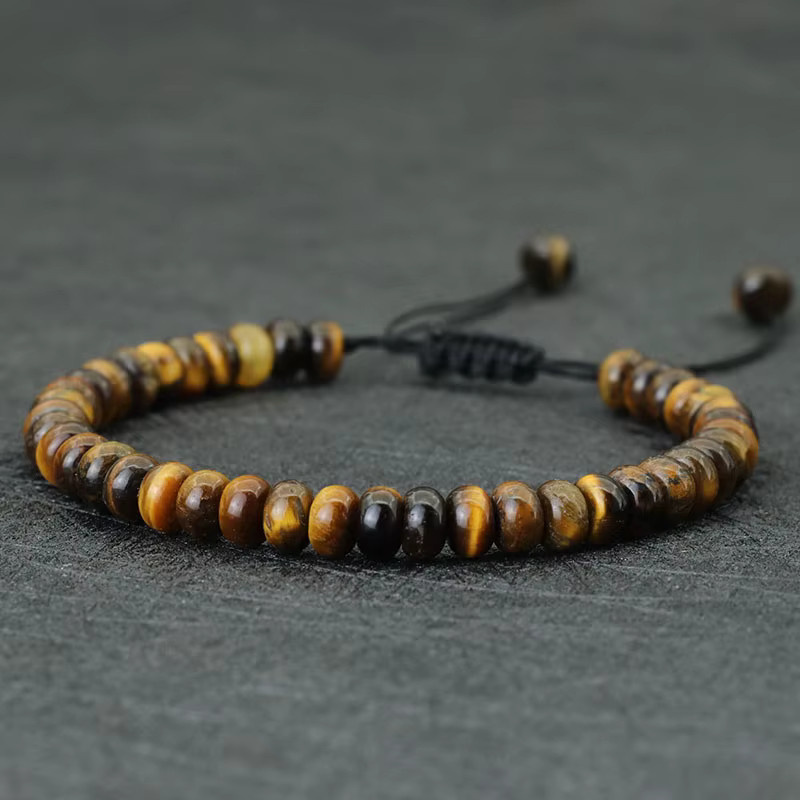 Noter Armband, Tiger Augen Stein, Bunt, Unisex - Bild 2