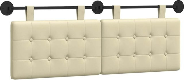 vidaXL Hängendes Kopfteil aus Kunstleder in Beige mit geometrischem Design, Breite: 130 cm, Höhe: 55 cm, Tiefe: 5 cm - Bild 1