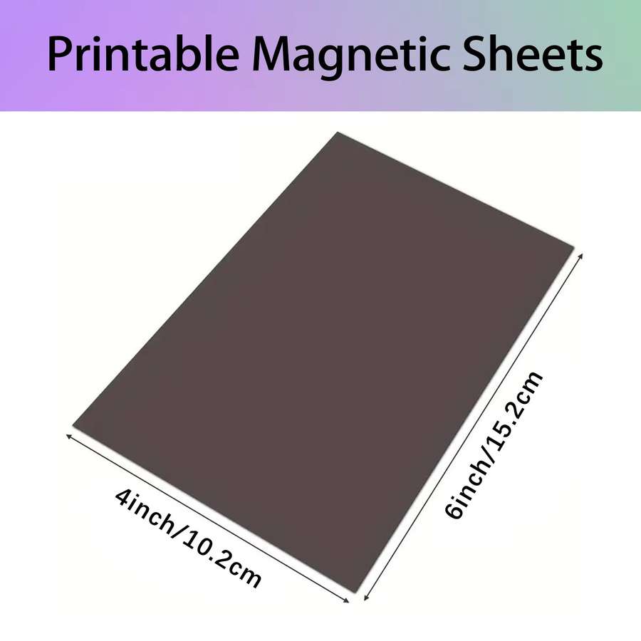 HUSPER Magnetisches Fotopapier Glänzend Weiß, 10 Blatt, B: 15,2 cm, H: 10,2 cm, für Tintenstrahldrucker - Bild 2