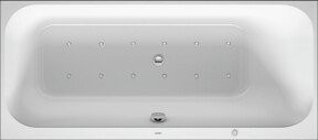 Duravit Whirlwanne Happy D.2 in Weiß mit Air-Sys Luftsprudelsystem, D-Form, B: 160 cm, T: 70 cm - Bild 1