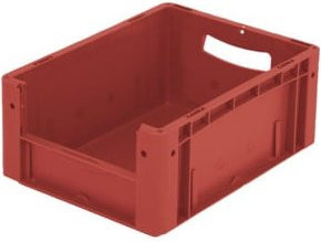 Bito Eurostapelbehälter XL Set in Rot mit Etikett, B/T/H: 40 x 30 x 17 cm - Bild 1