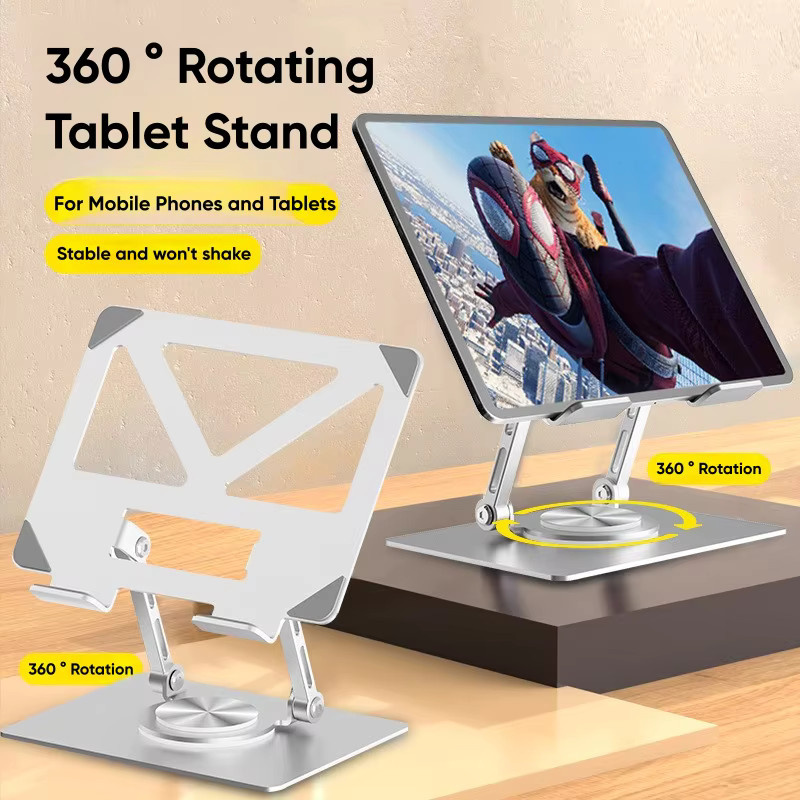 Vothoon Tablet-Ständer für iPad und Smartphones von 4 bis 13 Zoll, faltbar und tragbar, Farbe: Silber - Bild 2