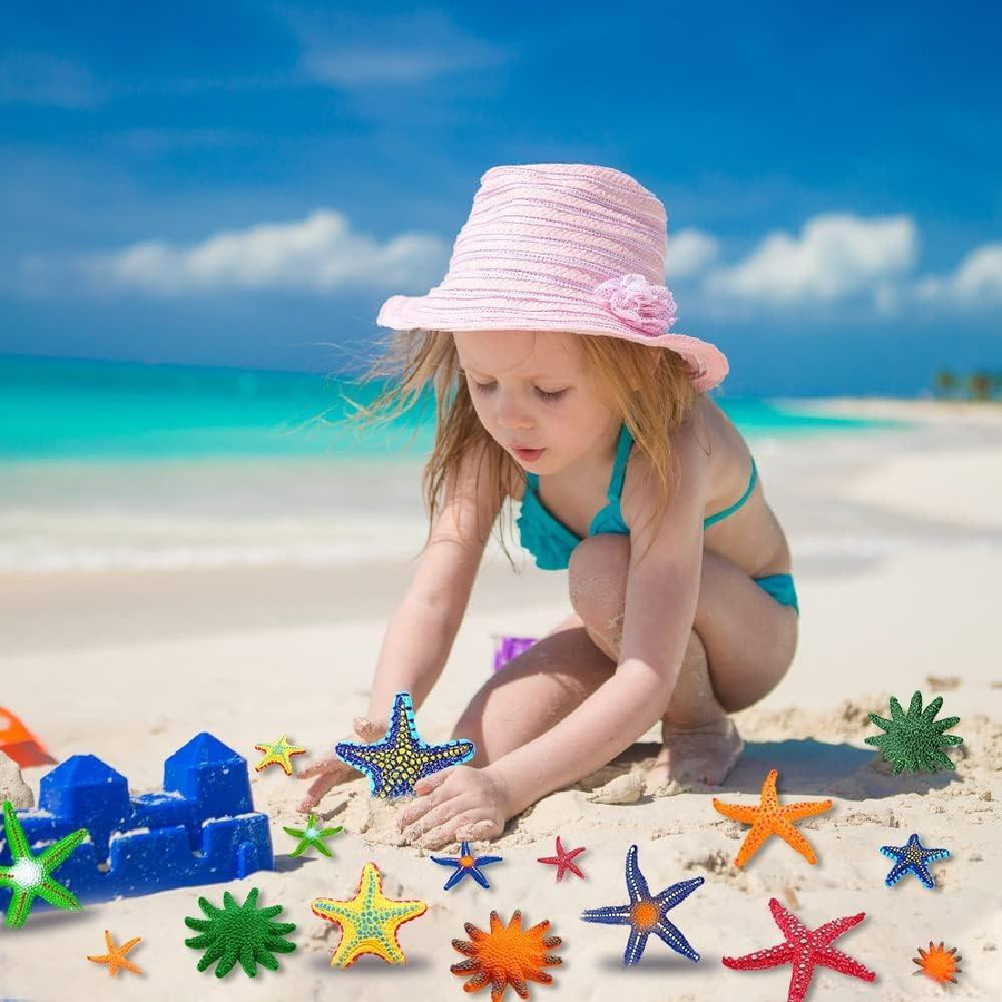 Fashnics Tauchpoolspielzeug Seesterne Unterwasser Weichgummi Bunt 3-6 Jahre - Bild 4