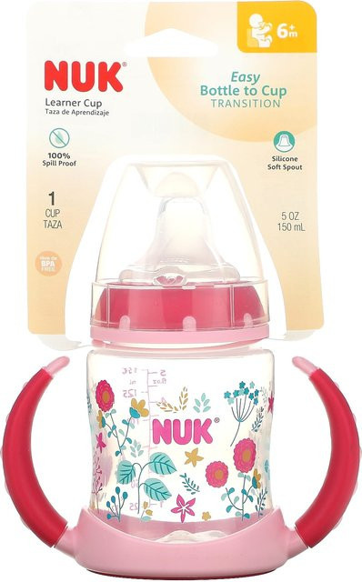 NUK Runner Cup mit Soft-Spout für Kinder ab 6 Monaten, rosa/beige, 150 ml - Bild 1