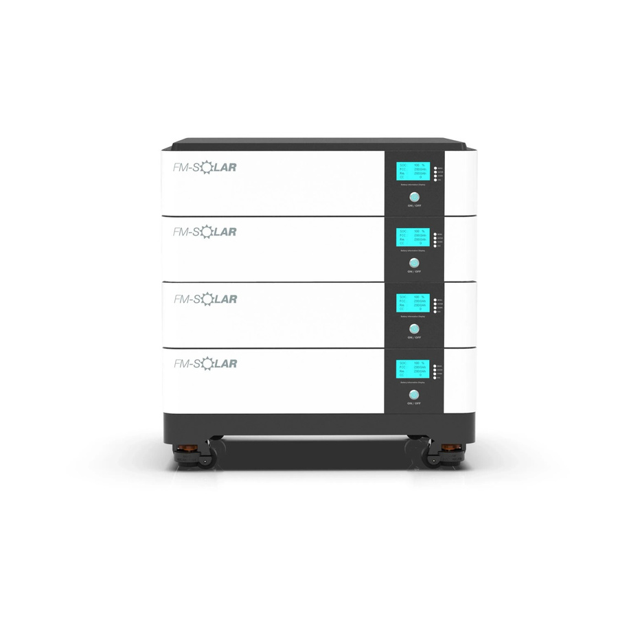 FM-SOLAR PV Akku Speicher LiFePO4 Lithium Stapelbar 40 kWh 51,2V 800Ah Farbe: Weiß - Bild 2