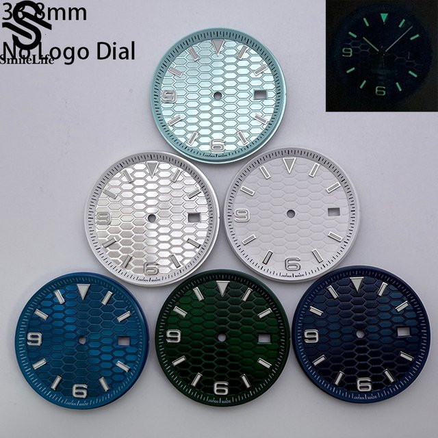 SmileLife Zifferblatt, grün leuchtend, 33,8 mm, für NH35 Automatikwerk, Uhrenzubehör - Bild 1