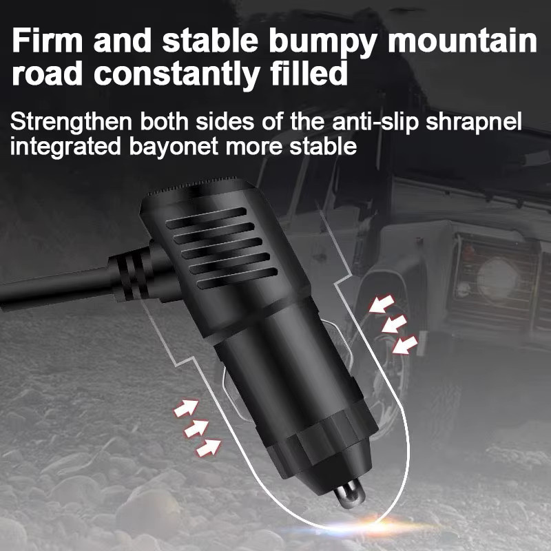 Baideluo Auto One Tow Four Multifunktions-Autoadapter mit USB-A und USB-C Ladegerät für 12-24V in Schwarz - Bild 5