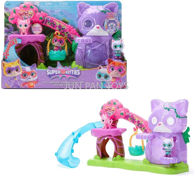 Disney Jr SuperKitties Su-Purr Wild Spielset, Rutsche Schaukel, Bitsy Willa Figur Kitty House Modell - Bild 1