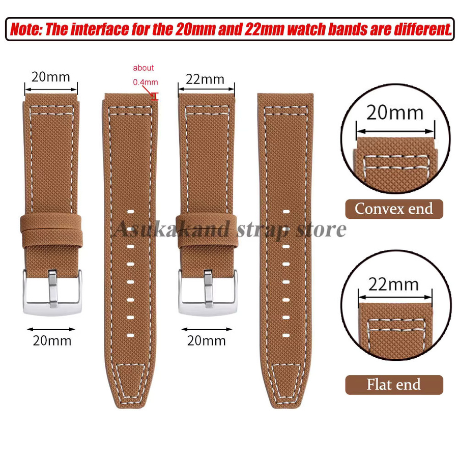 Uhrenarmband Leder, 20mm, 22mm, Unisex - Bild 3