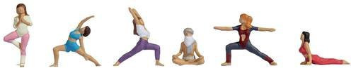 NOCH H0 Figurenset Beim Yoga Bemalt in Bunt / Mehrfarbig (Stehend und Sitzend) - Bild 1
