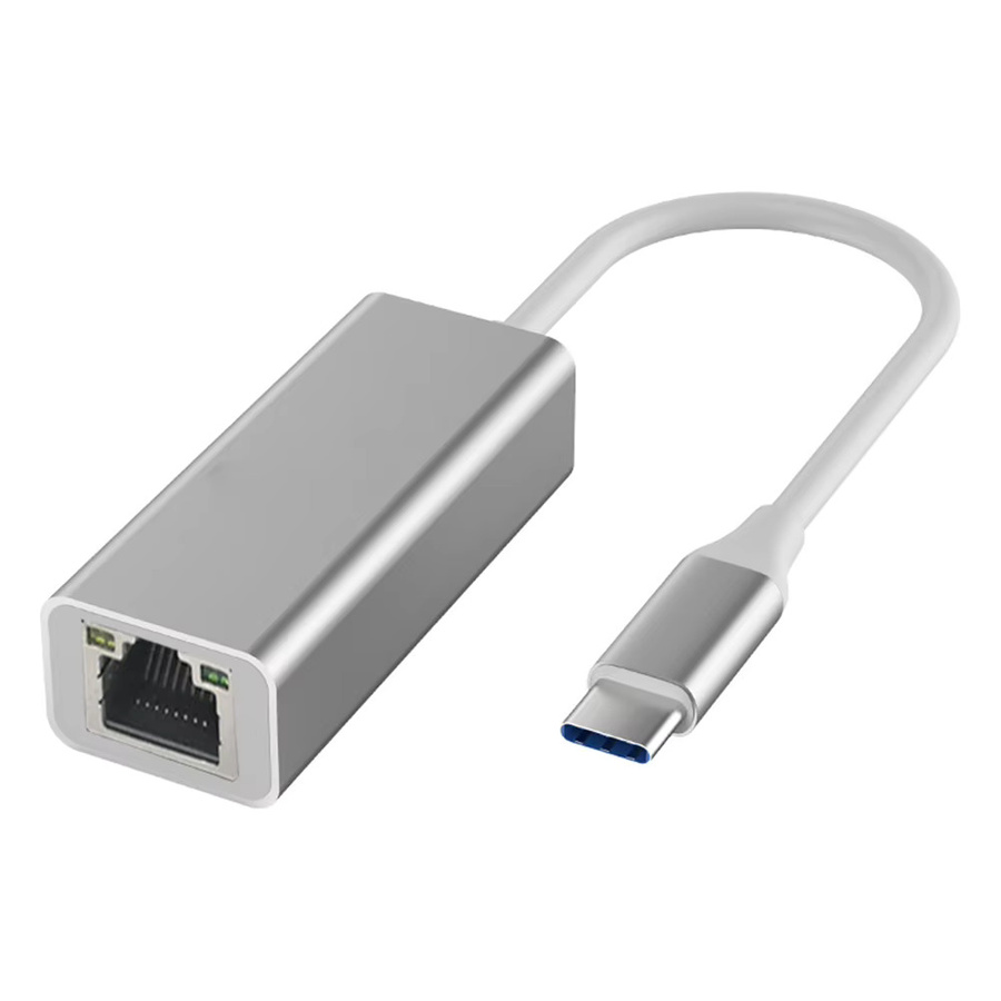 ALLOET USB-C-zu-RJ45-Gigabit-Ethernet-Adapter in Grau für PC, Laptop und Tablet - Bild 4