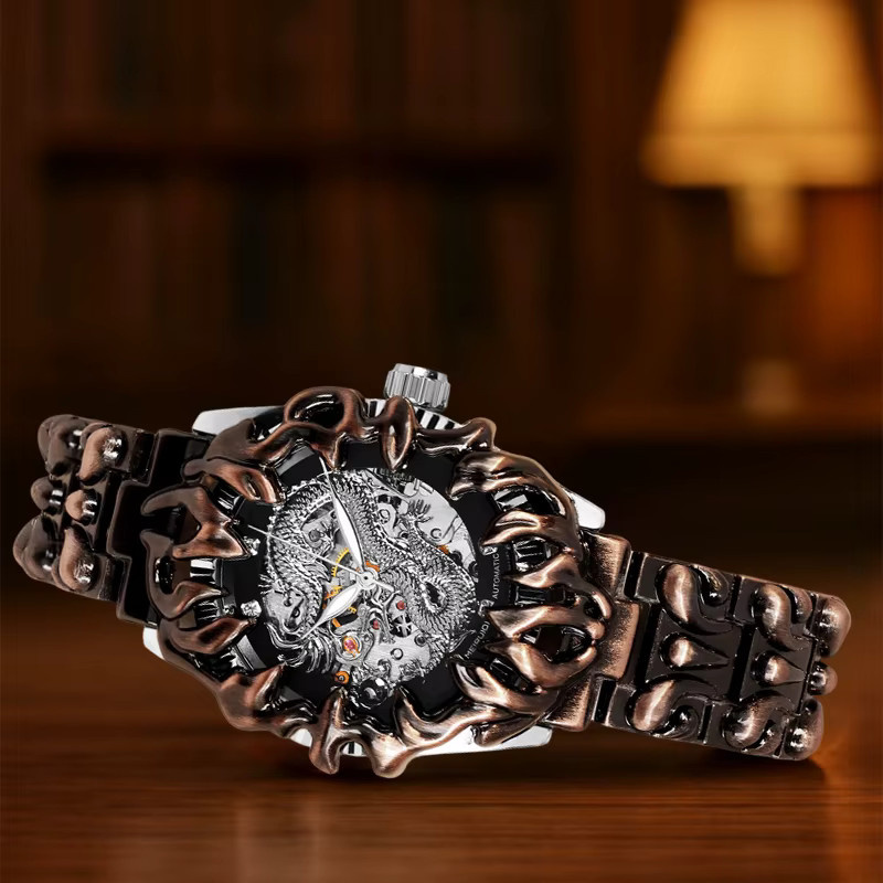 MEIRUIQI Armbanduhr Automatik, Edelstahl, Silber, Herren - Bild 3
