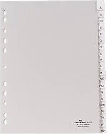 Durable PP-Register mit Wechseltaben Buchstaben A-Z und Zahlen 1-20 in Grau - Bild 1