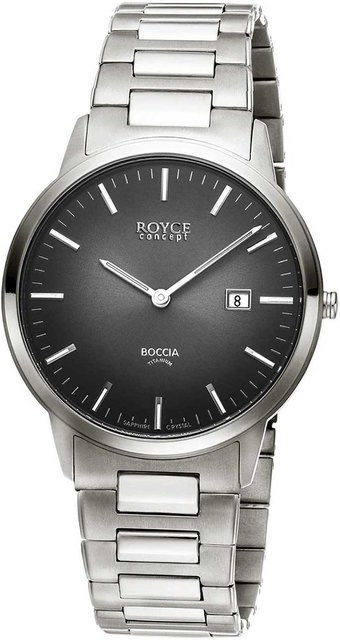 Boccia Herrenuhr, Quarz, Titan, Saphirglas, 39 mm, Grau, 5 ATM - Bild 1